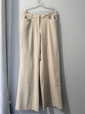 Lane Bryant The Lena Wide Leg Trousers High Waisted Tan Pants Women’s Sz-16 Tan
